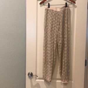 Cream, crochet Harem coverup pant.